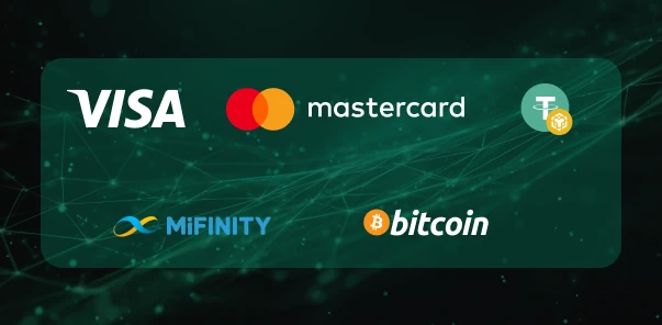 Supported payment systems at Bet4Star including Mastercard and Bitcoin